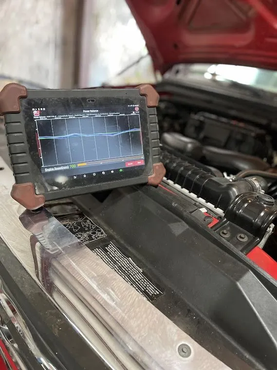 Automotive engine diagnostic work